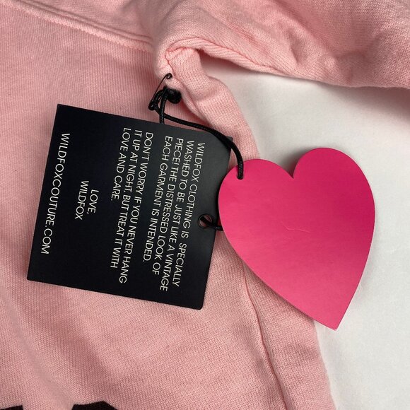 NWT Wildfox Sweatshirt Women's Size Medium "Fangs Are Fantastic" Pink - Picture 7 of 15
